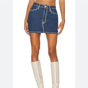 Re/Done Denim Stitched Mini Skirt - sold out online - size 27
